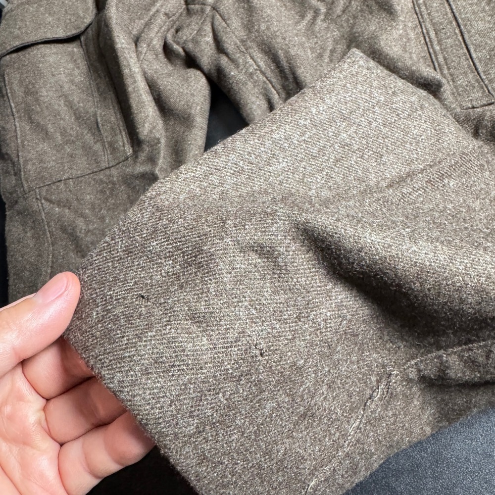 Vintage Orvis Cargo Trousers Men 38 Brown Solid Wool Vintage Hunting Pants 38x27 - Picture 5 of 6